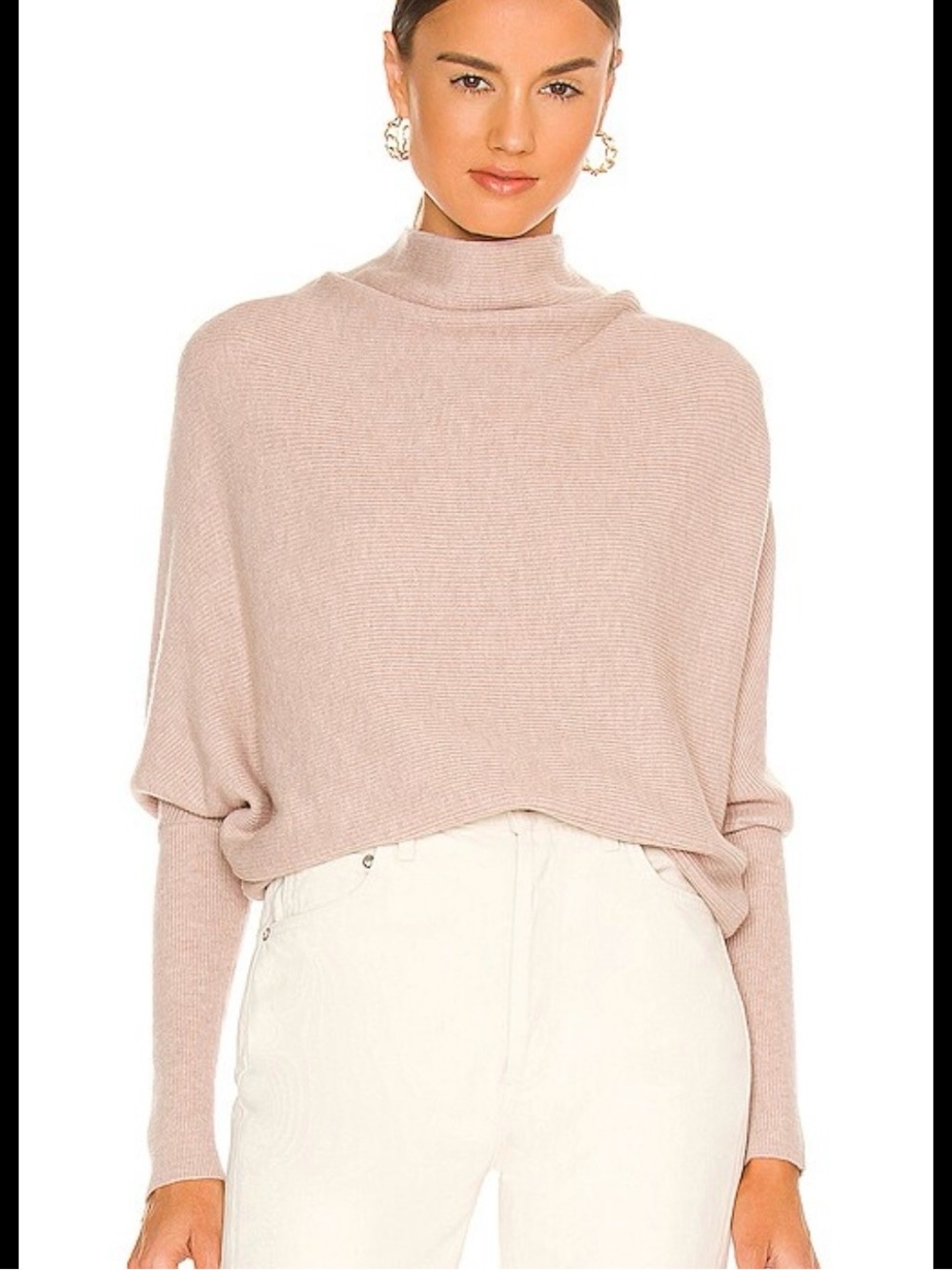 All Saints Ridley Wool and Cashmere Sweater in Pashmina Pink Size L